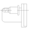 Technical drawing of a bolt and washer assembly
