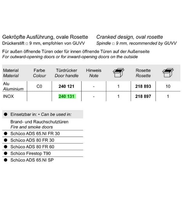 Technical product specification sheet with material details and color options on a white background
