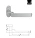 Schuco 240177 Door Handle with Oval Rosette Aluminium C0 - Cranked Door Handle