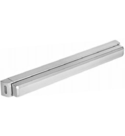 Chrome metal bar on a white background