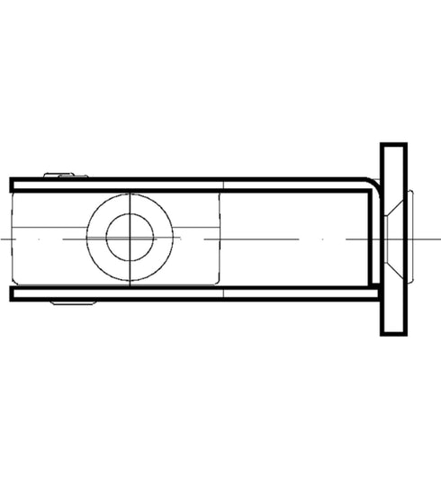Technical drawing of a cylindrical component with a central hole on a white background