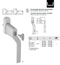 Schuco 247921 LS -Cranked Window Handle Lockable Silver