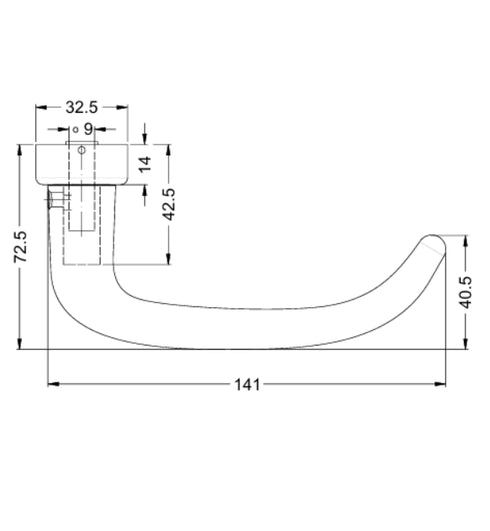 Schuco 269618 Door Handle FSB Design 1053 Aluminium C0