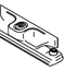 Line drawing of a door handle mechanism