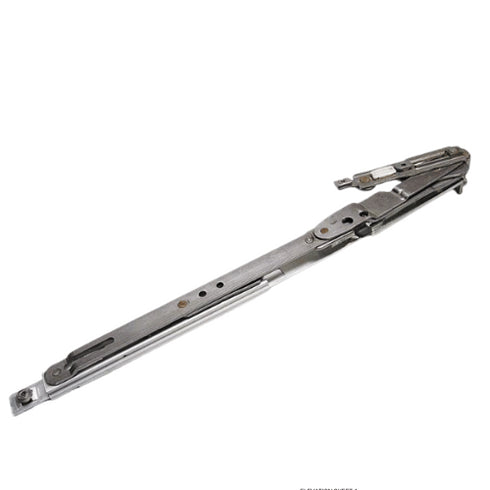 Metal window wiper arm on a white background