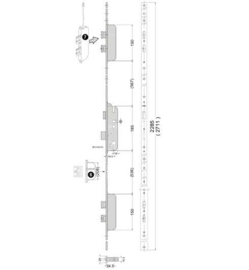 Schuco 279017 Advanced Multipoint Lock