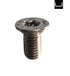 Metal screw on a white background