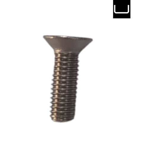 Metal screw on a white background