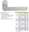 Door handle with oval rosette and product specifications on a white background