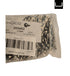 Bag of screws with a label and barcode on a white background