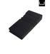 Black rectangular object on a white background