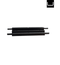Set of black metal rods on a white background