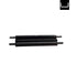 Set of black metal rods on a white background