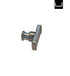 Metallic knob on a white background
