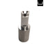 Metal tool or component on a white background