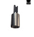 Metal cylindrical tool with a hexagonal head on a white background