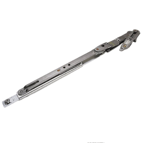 Metal window regulator on a white background