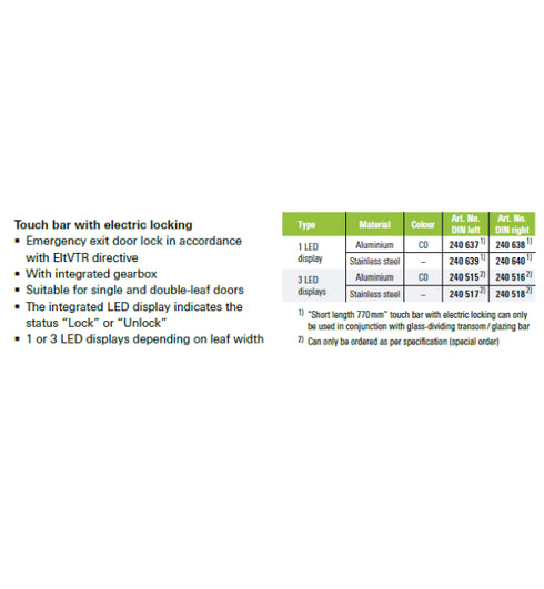 Technical specifications and product details on a white background