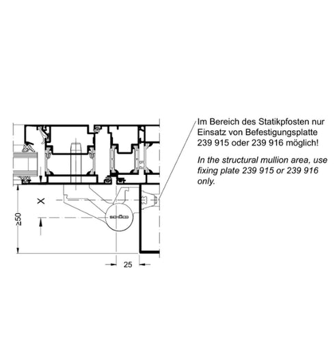 Drawing of the hinge