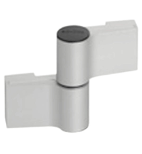Metallic elbow pipe fitting on a white background