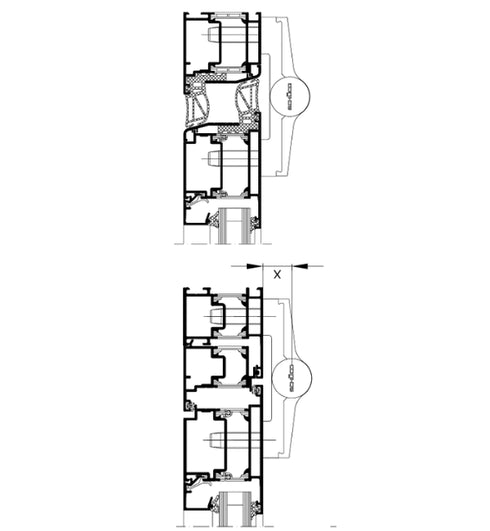 Technical drawing of a building layout with dimensions on a white background