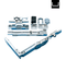Set of metal window cleaning tools on a white background