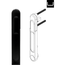 Poignée de porte-fenêtre pliante Smart ACDV426 - Design contemporain avec plaque de finition