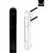 Poignée de porte-fenêtre pliante Smart ACDV426 - Design contemporain avec plaque de finition