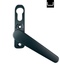 Black window handle on a white background