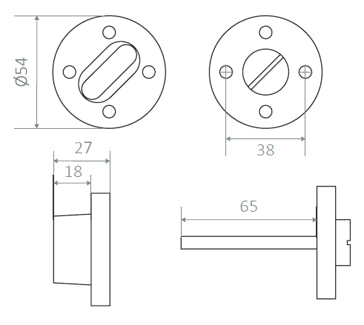 APECS INOX Turn & Release - Grade 304 Stainless Steel Door Hardware