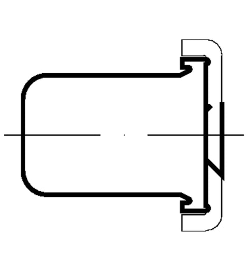 Technical drawing of a mechanical component on a white background