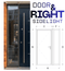 Panneau latéral droit (601-900 mm) - Porte avec panneau latéral droit vu de l'extérieur