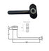 Schuco 240730 Lever door Handle -Black-Flat Design -Sold as 1