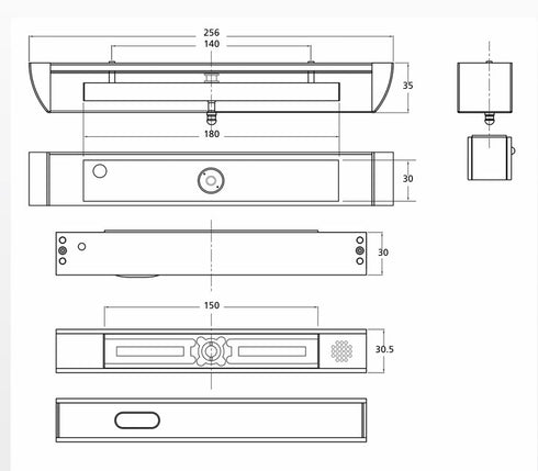 ALPRO VORTEX AL2400-LP - Vortex Surface Mounted Magnet Secure Armature LED