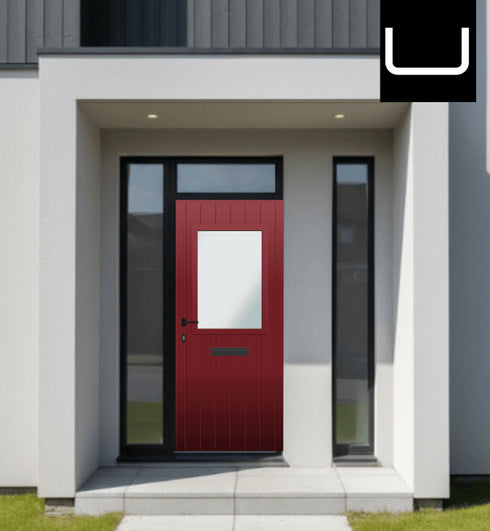 Porte d'entrée et cadre en aluminium WOODCHESTER - Sur mesure