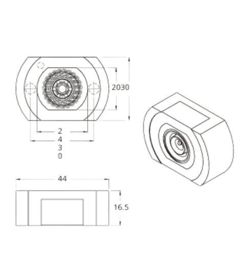 A slimline Alpro AL4400 mechanical electro magnet for sliding doors with 680kg of holding force.