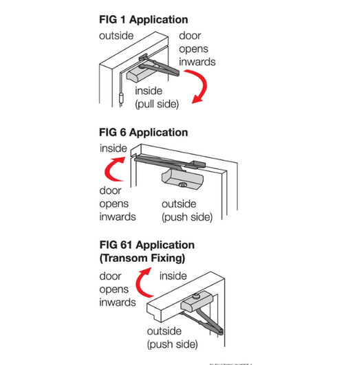 High-quality Silver Enamel AR9200 Door Closer Installed on Wooden Fire Door