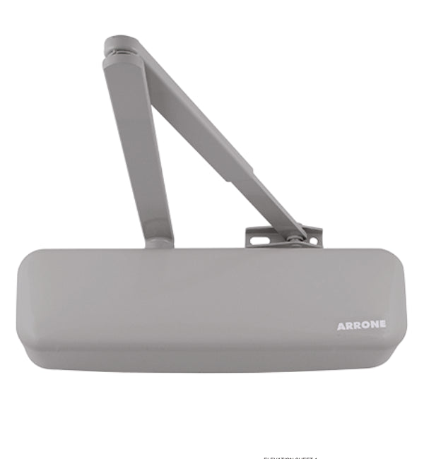 Arrone AR3500 Overhead Door Closer in Manhattan Grey finish with designer cover