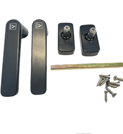 Reversible CORTIZO double handle set for entrance and French doors.