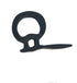 Close-up view of a black Cortizo Gasket 203010 bubble weather seal for aluminum doors and windows.