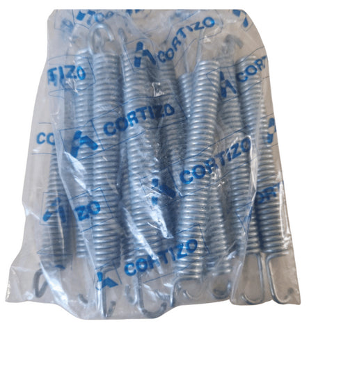 Close-up of a Cortizo 160mm tension spring designed for lift and slide door locking mechanisms.