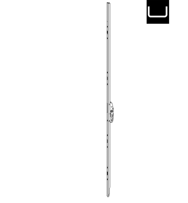 Cortizo 364522 STAC Lock for Cortizo 4600 LIFT & SLIDE Door for heights 1800-2200 mm