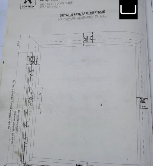 Schuco 241498 Fünfpunktverriegelung - Riegel und Bolzen