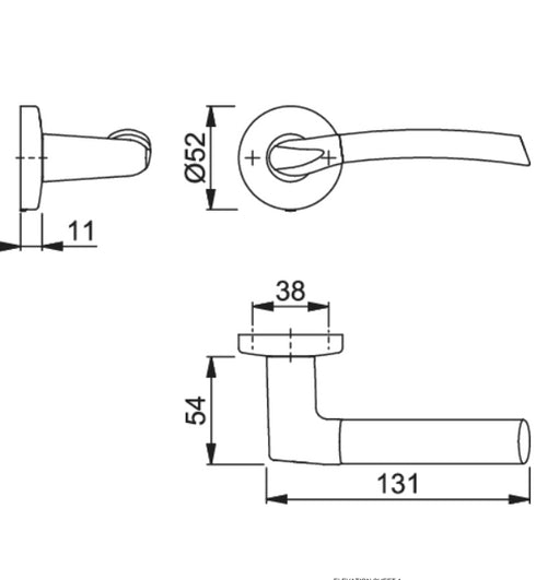 HOPPE Bergen Series Lever on Rose Handle