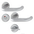 HOPPE Paris SecuSan Stainless Steel Bathroom/WC Interior Door Handle Set