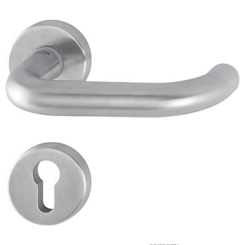 HOPPE Paris SecuSan Stainless Steel Euro Profile Interior Door Handle Set