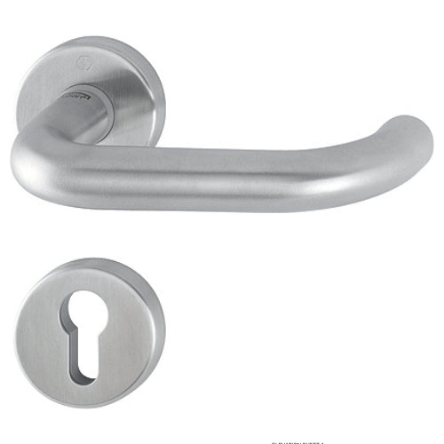 HOPPE Paris SecuSan Stainless Steel Euro Profile Interior Door Handle Set