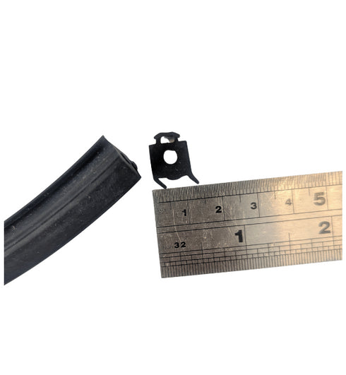 Contextual image showing the gasket installed in a typical Kawneer window or curtain wall frame, demonstrating proper placement and fit within the aluminum extrusion channel.