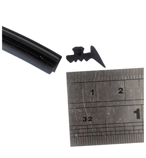 Contextual image showing the gasket installed in a typical Kawneer window or curtain wall frame, demonstrating proper placement and fit within the aluminum extrusion channel