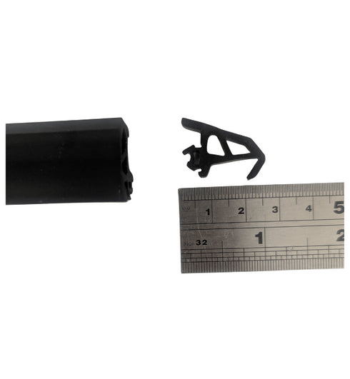 Contextual image showing the gasket installed in a typical Kawneer window or curtain wall frame, demonstrating proper placement and fit within the aluminum extrusion channel